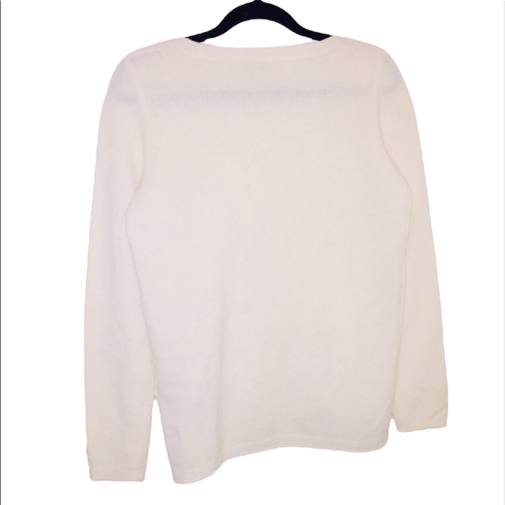 New Madewell: Medium White Knitted Round Neck Sweater - Picture 2 of 4